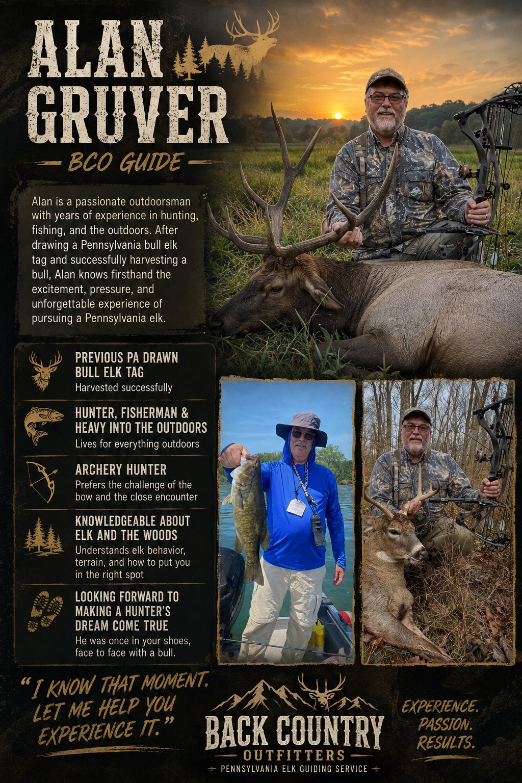 Alan Gruver Pennsylvania elk guide with PA Backcountry Outfitters