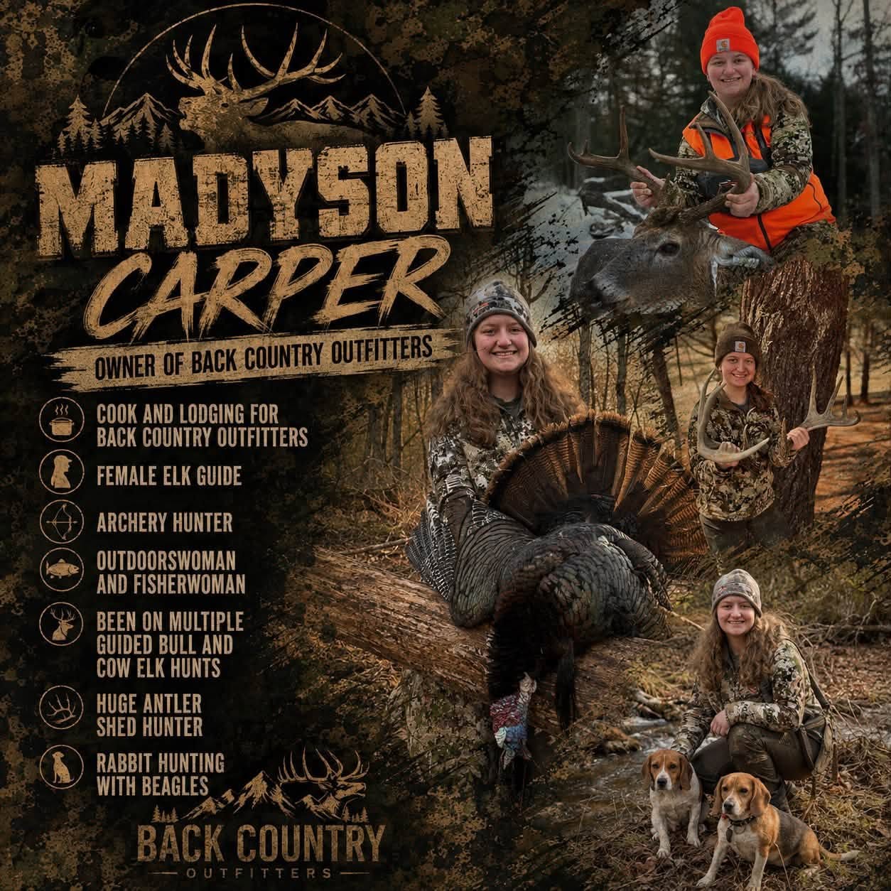 Madyson Carper owner and Pennsylvania elk guide with PA Backcountry Outfitters