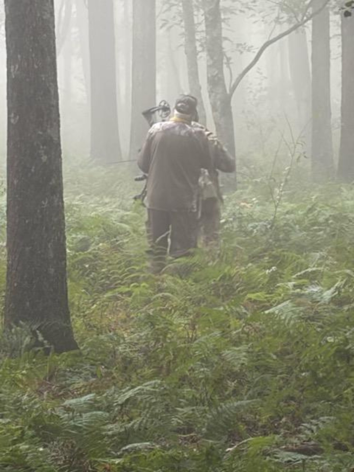 Pennsylvania elk guide Matthew Lutz with hunter Donald Saum during an archery cow elk hunt