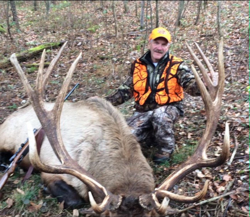 Bob Cook with Pennsylvania bull elk