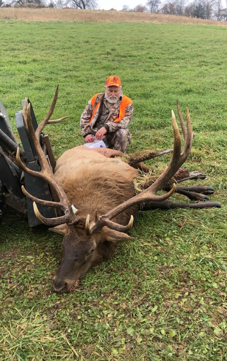 David Peck with Pennsylvania bull elk