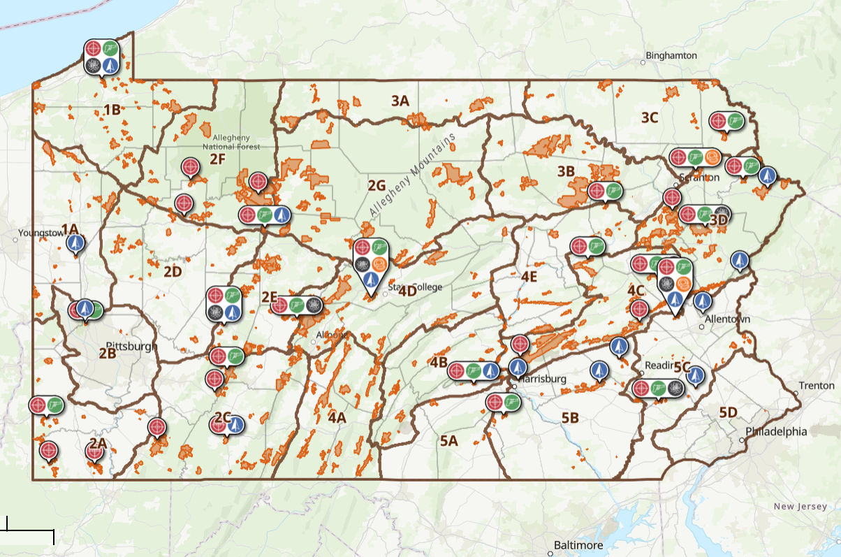 2026 Pennsylvania elk hunting zones map